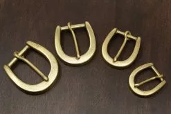 Japanese Brass Heel Bar Buckle (Chunky)