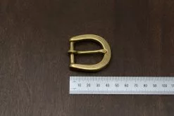 Japanese Brass Heel Bar Buckle (Chunky) -Leather shop Japanese Brass Chunky Buckle Spread 25mm 3