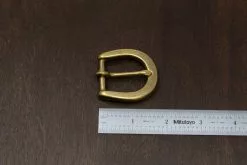 Japanese Brass Heel Bar Buckle (Chunky) -Leather shop Japanese Brass Chunky Buckle Spread 25mm 4
