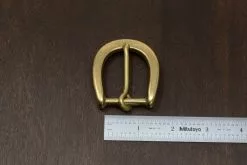 Japanese Brass Heel Bar Buckle (Chunky) -Leather shop Japanese Brass Chunky Buckle Spread 30mm