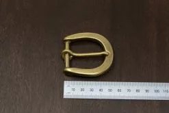Japanese Brass Heel Bar Buckle (Chunky) -Leather shop Japanese Brass Chunky Buckle Spread 30mm 3