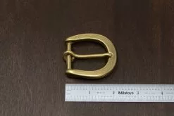 Japanese Brass Heel Bar Buckle (Chunky) -Leather shop Japanese Brass Chunky Buckle Spread 30mm 4