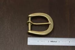 Japanese Brass Heel Bar Buckle (Chunky) -Leather shop Japanese Brass Chunky Buckle Spread 35mm 4