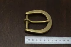 Japanese Brass Heel Bar Buckle (Chunky) -Leather shop Japanese Brass Chunky Buckle Spread 40mm 4
