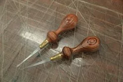 Palosanto Edge Beveler -Leather shop PalosantoBevelerBrownHandle